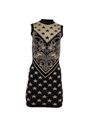 Balmain Pre-Owned mock-neck mini dress - Black