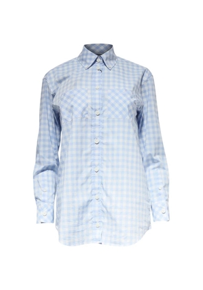 Burberry Pre-Owned gingham patch-pocket shirt - Blue