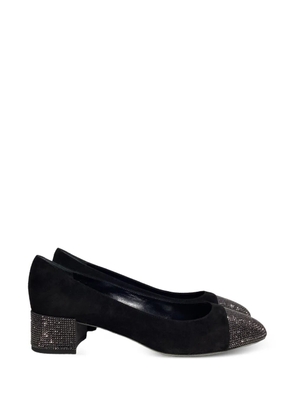 René Caovilla Kristen crystal-embellished pumps - Black