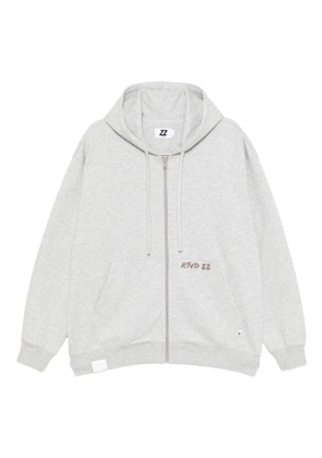 izzue graphic-embroidered hoodie - Grey