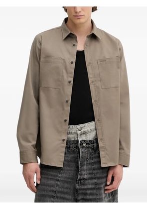 HUGO chest-pocket shirt - Neutrals