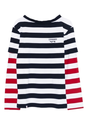 Charles Jeffrey Loverboy striped T-shirt skirt - White