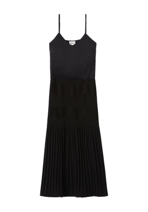Claudie Pierlot pleated panelled midi dress - Black