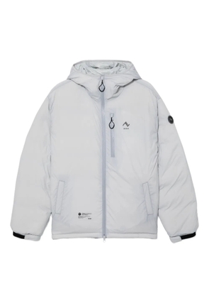 izzue logo-print padded jacket - Grey