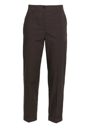 P.A.R.O.S.H. tapered-leg cotton trousers - Brown