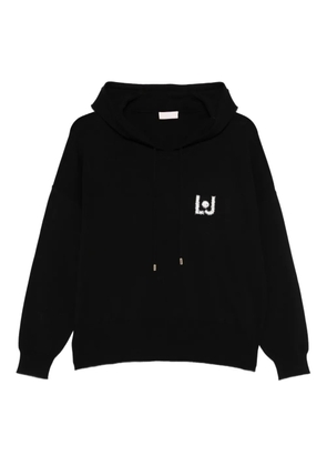LIU JO logo-embellished hoodie - Black