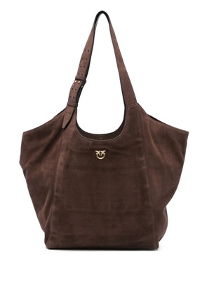 PINKO buckle detail shoulder bag - Brown