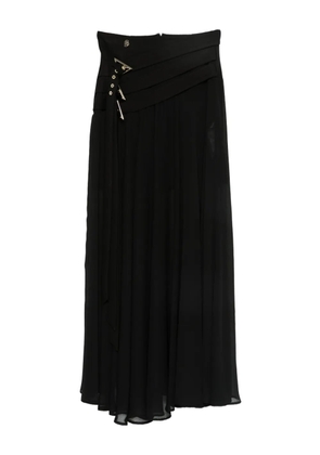 Babylone Paris buckled pleated maxi skirt - Black