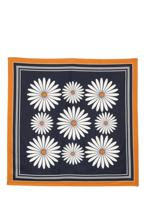 SANDRO daisy-print silk scarf - Blue