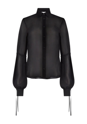 Nina Ricci see-through bow shirt - Black