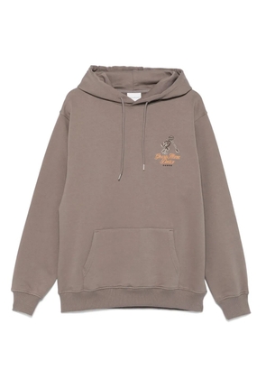 Drôle De Monsieur logo-embroidered hoodie - Grey