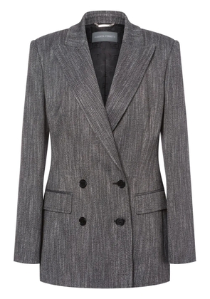 Alberta Ferretti double-breasted herringbone blazer - Grey