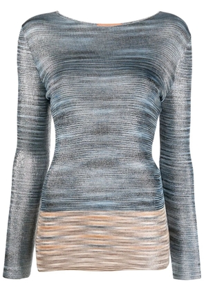Missoni long-sleeve knitted top - Blue