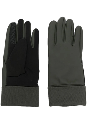 Rains ribbed-detail gloves - Green