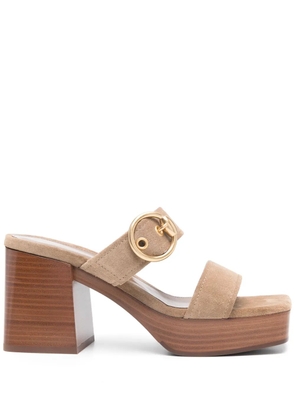 Gianvito Rossi 90mm suede sandals - Brown
