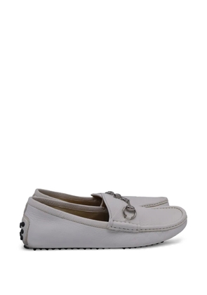 Gucci Pre-Owned horsebit leather loafers - White