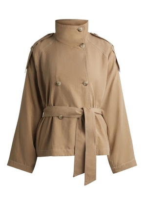HUGO belted double-breasted jacket - Neutrals