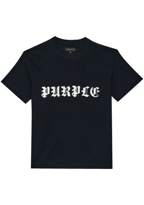 Purple Brand Gothic Wordmark T-shirt - Black