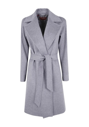 Max Mara tie-fasteing coat - Grey