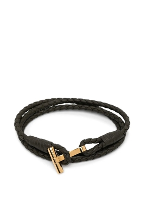 TOM FORD T-bar braided bracelet - Brown