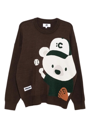 CHOCOOLATE bear-print jumper - Brown