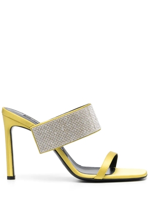 Sergio Rossi Paris 95mm satin sandals - Yellow