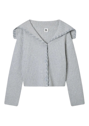 b+ab ribbed-knit cardigan - Grey