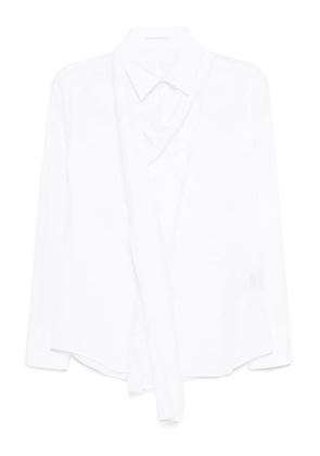 Yohji Yamamoto scarf-detail shirt - White