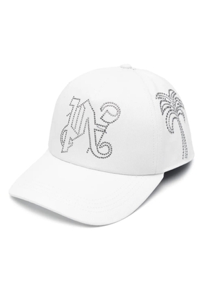 Palm Angels Milano studded baseball cap - White
