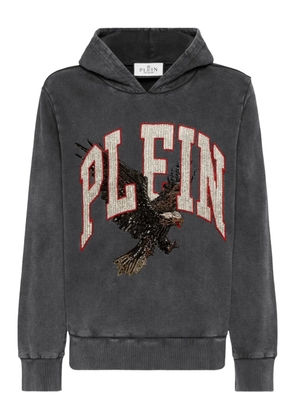 Philipp Plein eagle-embellished hoodie - Black