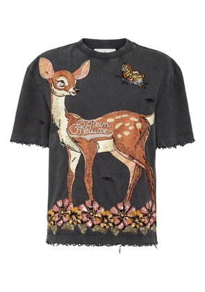 Philipp Plein deer-print sequin-embellished T-shirt - Black