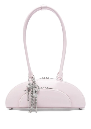 Self-Portrait Curved Charm shoulder bag - Purple