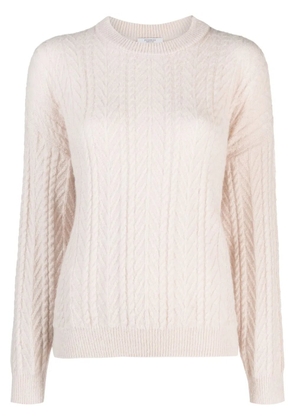 Peserico cable-knit wool-blend jumper - Pink