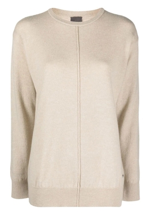 Lorena Antoniazzi front seam knitted sweater - Neutrals