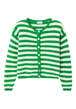 American Vintage Vitow striped-pattern cardigan - Green