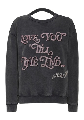 Philipp Plein open back roundneck sweatshirt - Grey