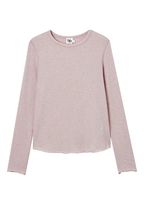 b+ab raw-edge long-sleeve T-shirt - Pink