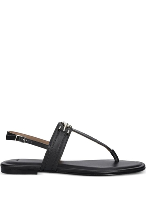 BOSS logo-plaque sandals - Black