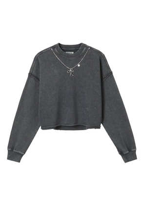 Musium Div. raw cut-edge cotton sweatshirt - Black