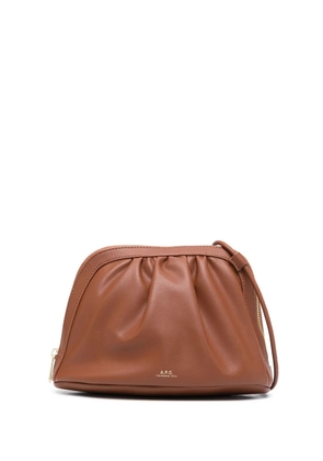 A.P.C. faux-leather shoulder bag - Brown