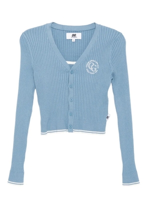 CHOCOOLATE logo-embroidered top cardigan set - Blue