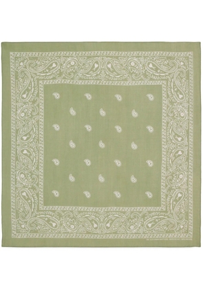 AMI Paris paisley-print scarf - Green