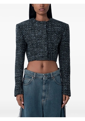 Diesel G-Crop-G tweed cropped jacket - Black