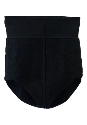 Rick Owens high-waisted waffle-knit shorts - Black