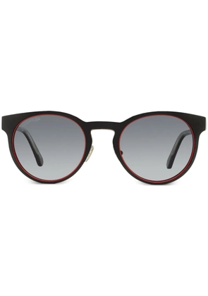 OMEGA EYEWEAR matte-finish round-frame sunglasses - Black