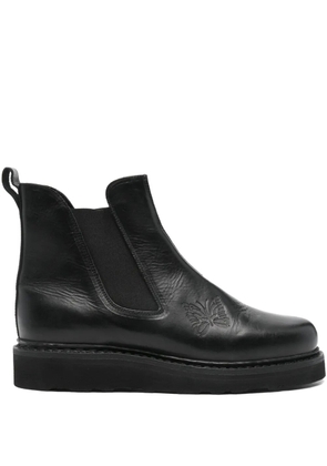Needles embossed-detail platform boots - Black