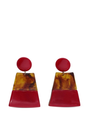 Romeo Gigli Pre-Owned geometric-charm earrings - Red
