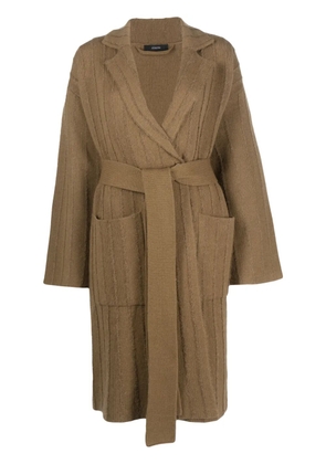 JOSEPH striped fine-knit coat - Green