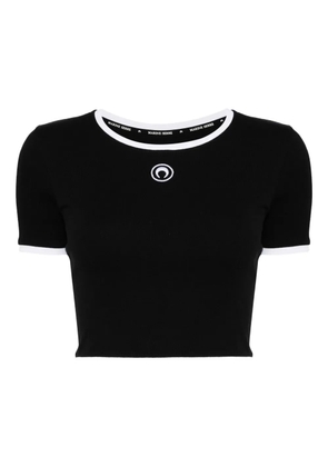 Marine Serre logo ringer top - Black