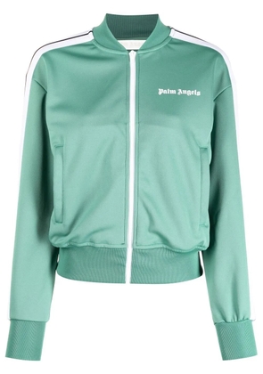 Palm Angels logo-print track jacket - Green